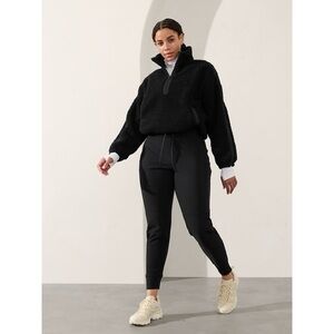 Athleta Pants 22 Jogger Headlands Hybrid Trek High Waist Zip Pockets Black